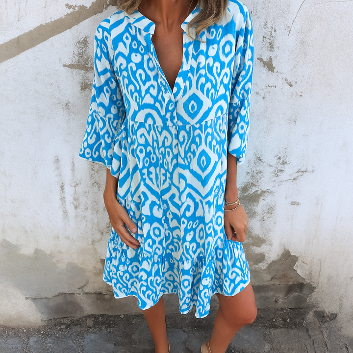 FLORELLA - KLEID MIT V-AUSSCHNITT