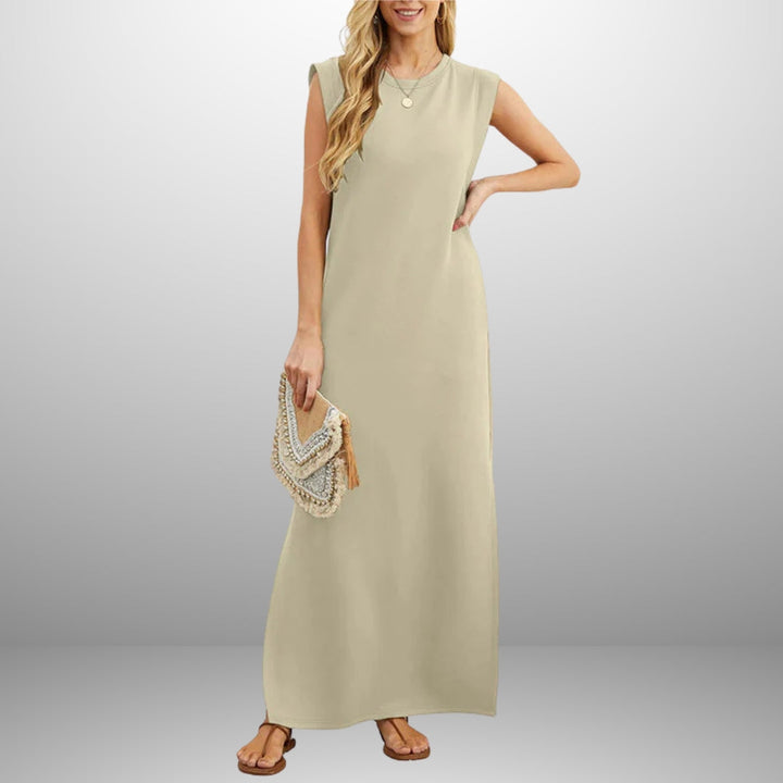 EMMA - LANGES, FLIESSENDES, KNITTERFREIES KLEID