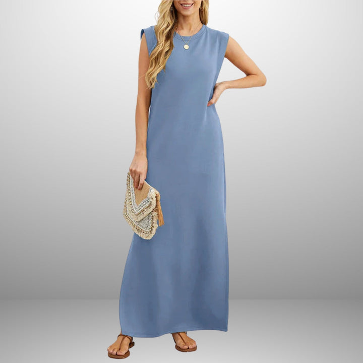 EMMA - LANGES, FLIESSENDES, KNITTERFREIES KLEID