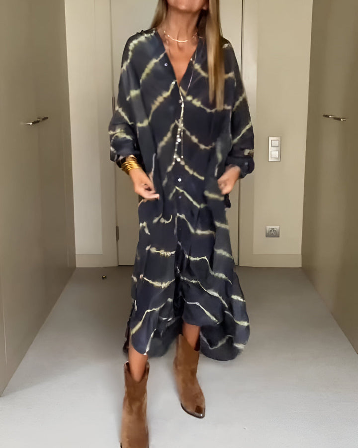 MELANIE – BOHO-GESTREIFTES MAXIKLEID