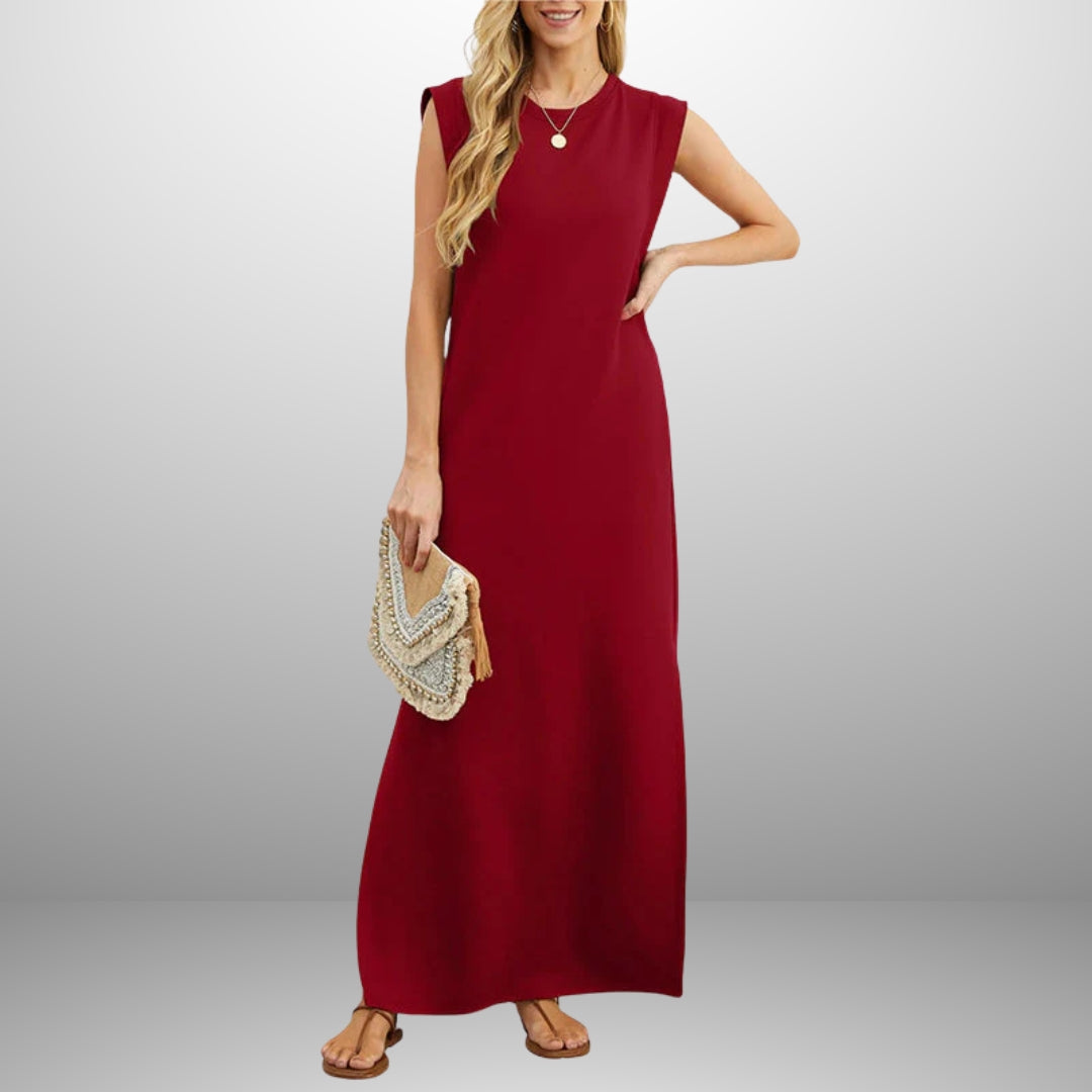 EMMA - LANGES, FLIESSENDES, KNITTERFREIES KLEID