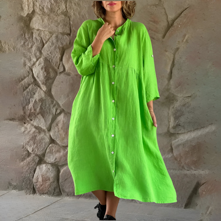 LISA - IBIZA STYLE LÄSSIGES HEMDKLEID IN KNIELÄNGE