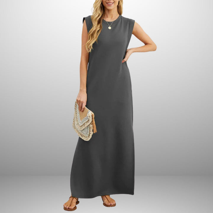 EMMA - LANGES, FLIESSENDES, KNITTERFREIES KLEID