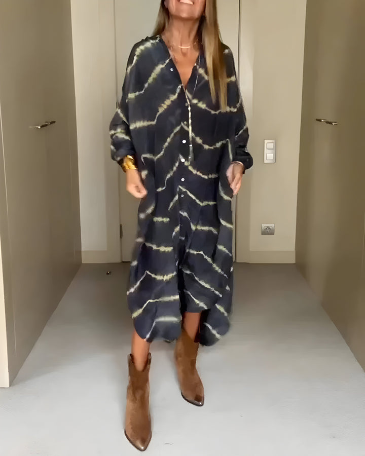 MELANIE – BOHO-GESTREIFTES MAXIKLEID