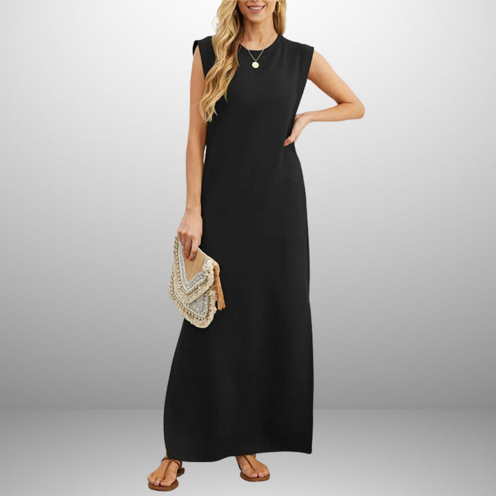 EMMA - LANGES, FLIESSENDES, KNITTERFREIES KLEID