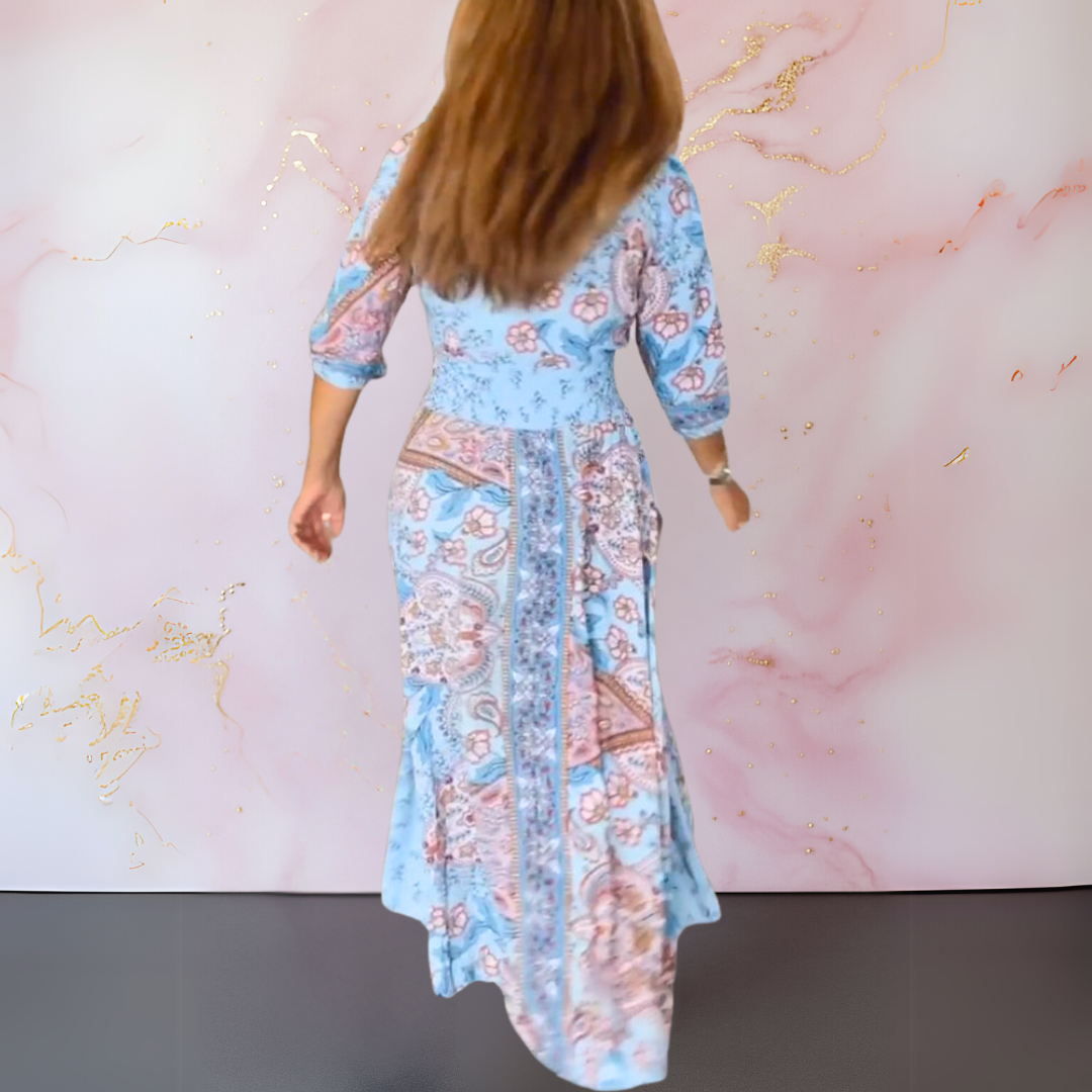 MARGA - KLEID MIT V-AUSSCHNITT