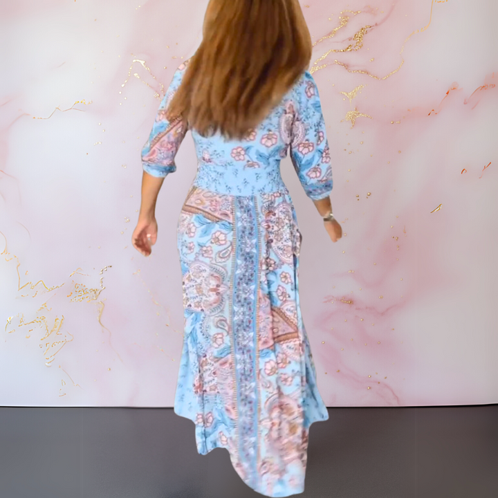 MARGA - KLEID MIT V-AUSSCHNITT