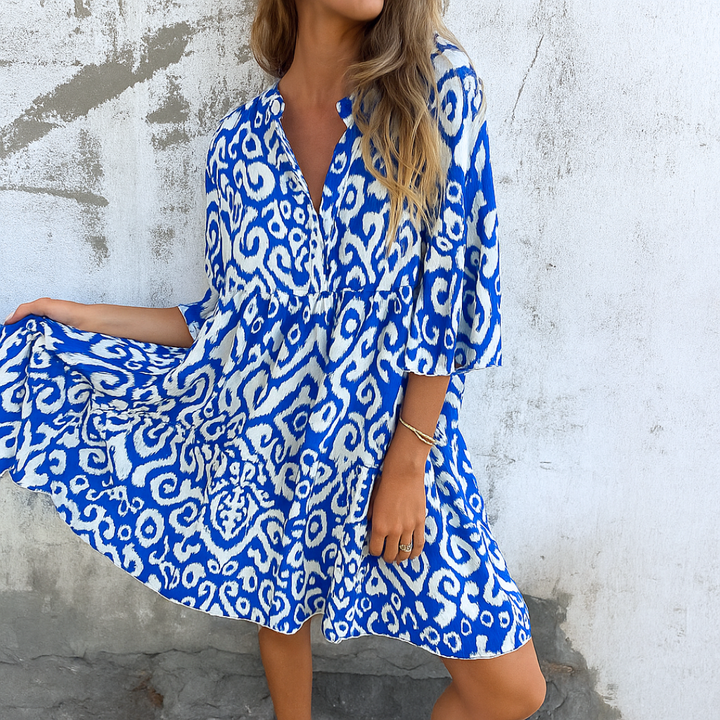 FLORELLA - KLEID MIT V-AUSSCHNITT