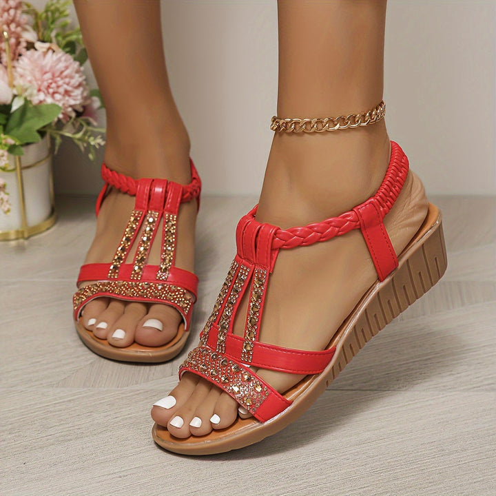 TRUDY – ORTHOPÄDISCHE SANDALEN IM IBIZA-STIL MIT KEILABSATZ