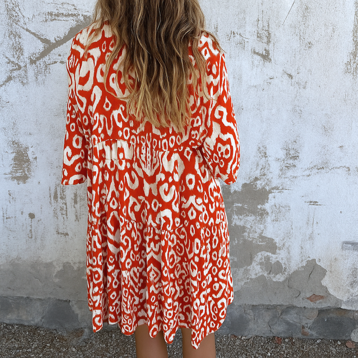 FLORELLA - KLEID MIT V-AUSSCHNITT