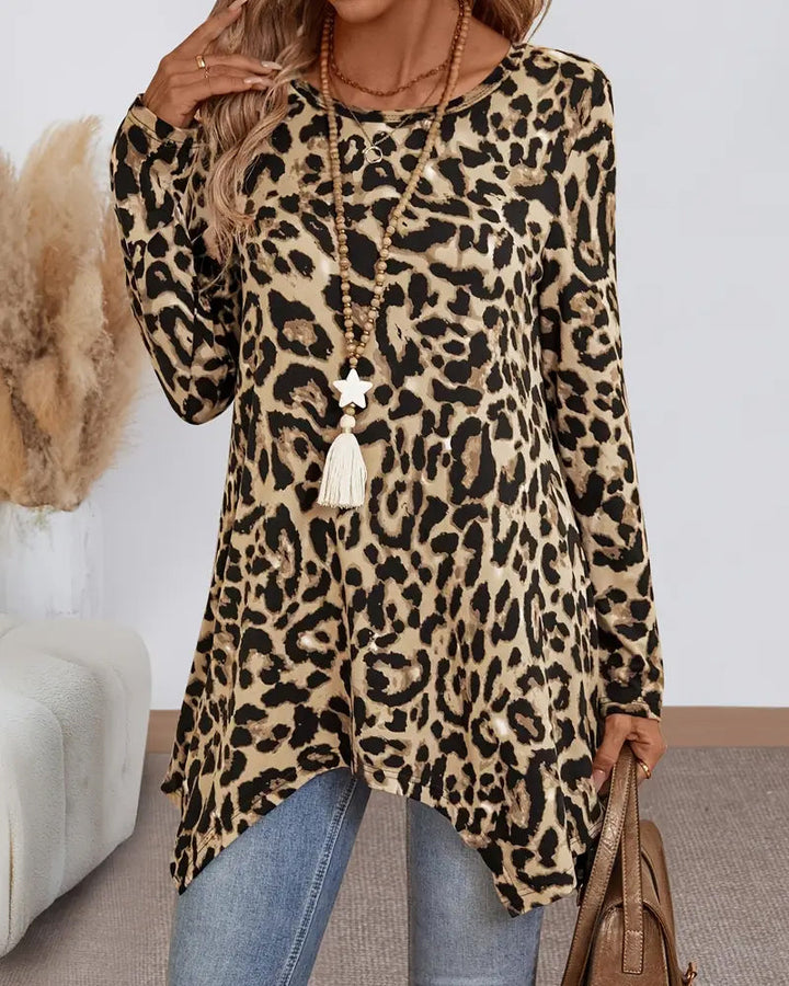 LAURIEN - STILVOLLE TUNIKA MIT LEOPARDENMUSTER