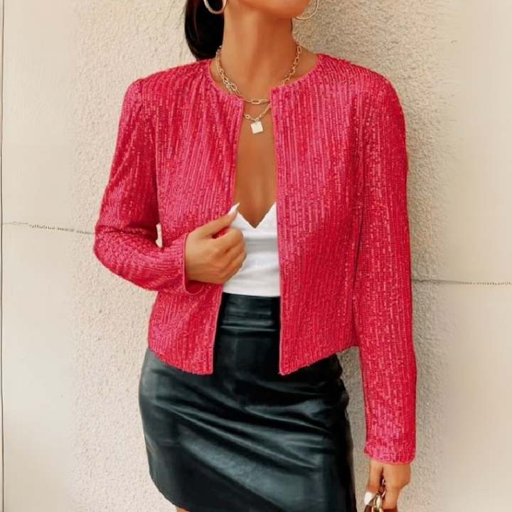 Damen Kurz Partyjacke - Mit Reißverschluss