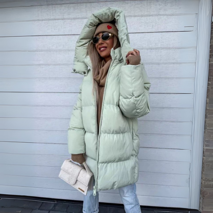 Damen Puffer Winterjacke - Lang