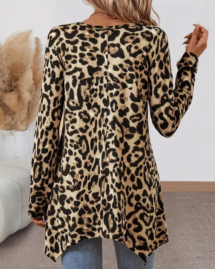 Damen Tunika mit Leopardenmuster - Lockerer Schnitt