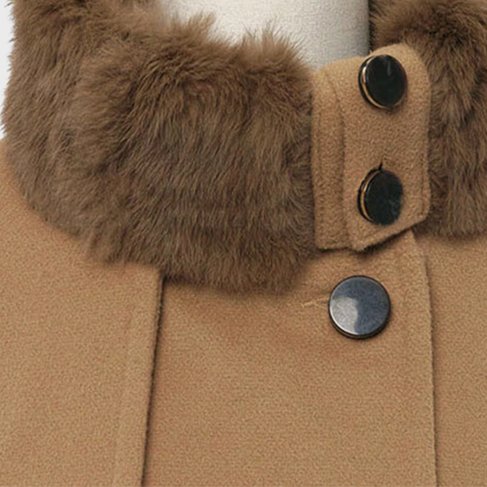 Damen Doppelreihiger Mantelkleid - Tailliert