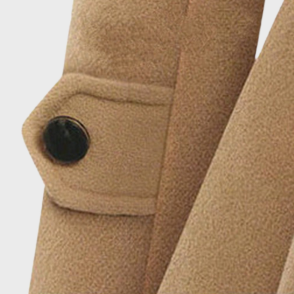 Damen Doppelreihiger Mantelkleid - Tailliert