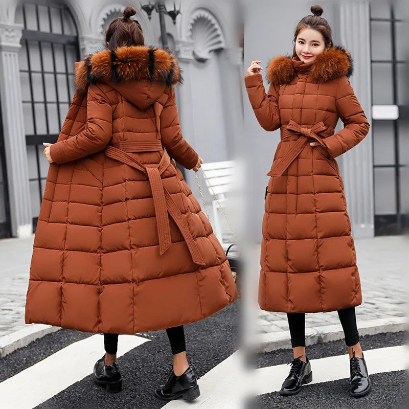 Damen Klassischer Parka Wintermantel – Langes Modell