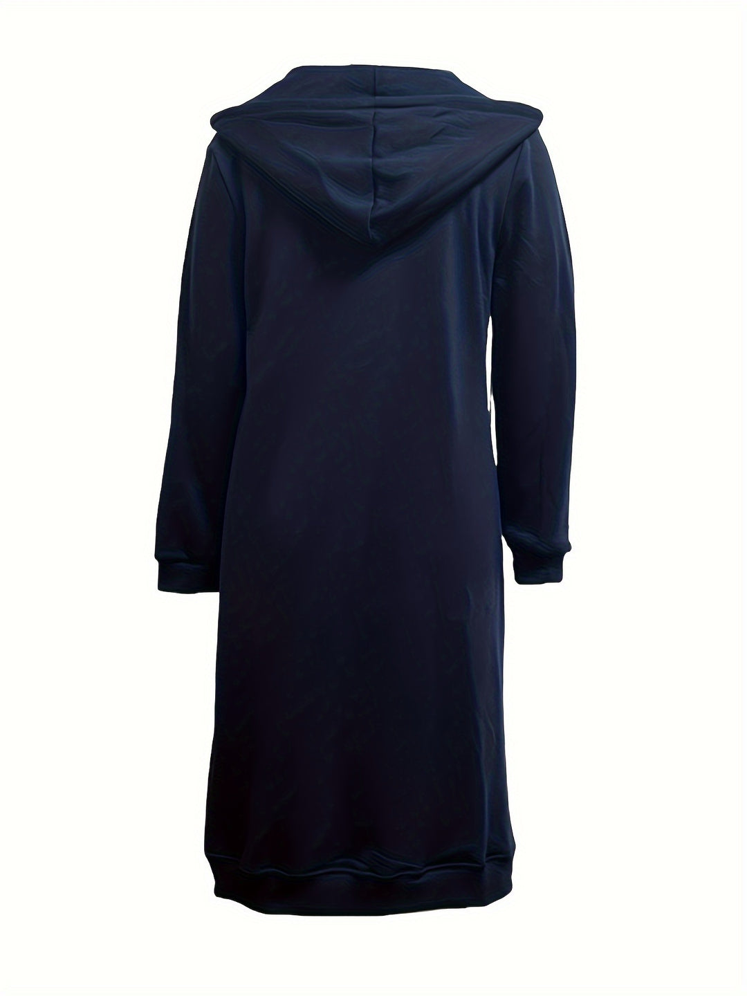 Damen Lockerer Langer Strickmantel - Reißverschluss