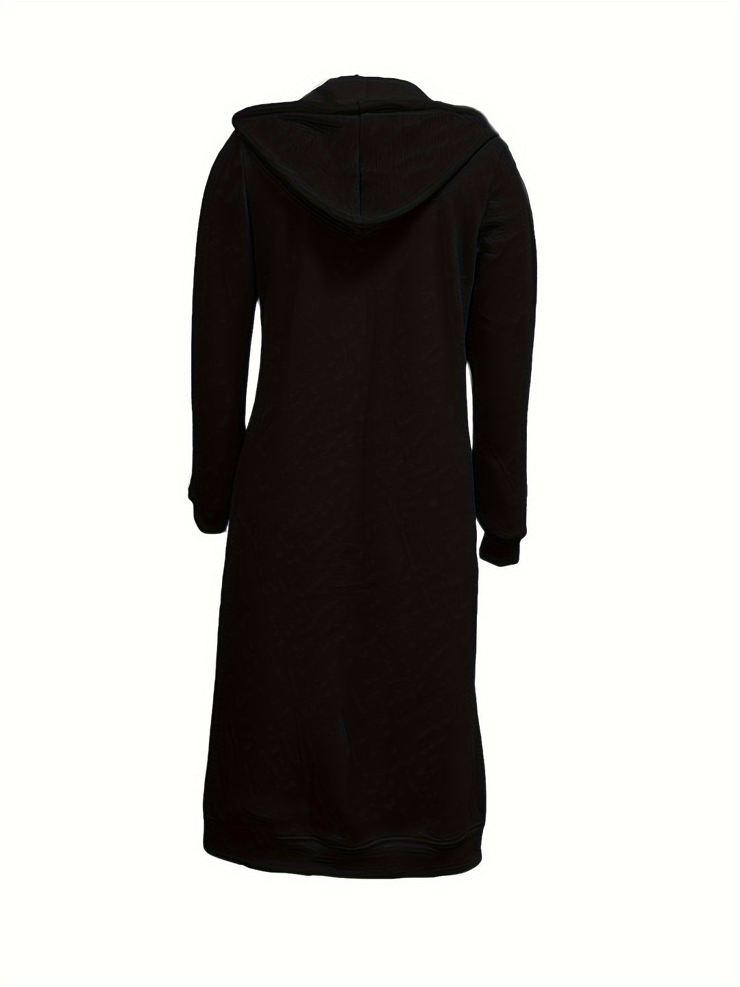 Damen Lockerer Langer Strickmantel - Reißverschluss