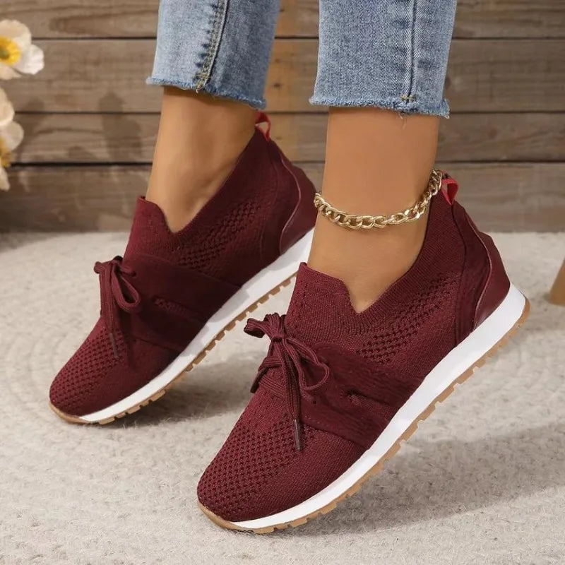 Damen Mesh Schnürschuhe - Flexibel