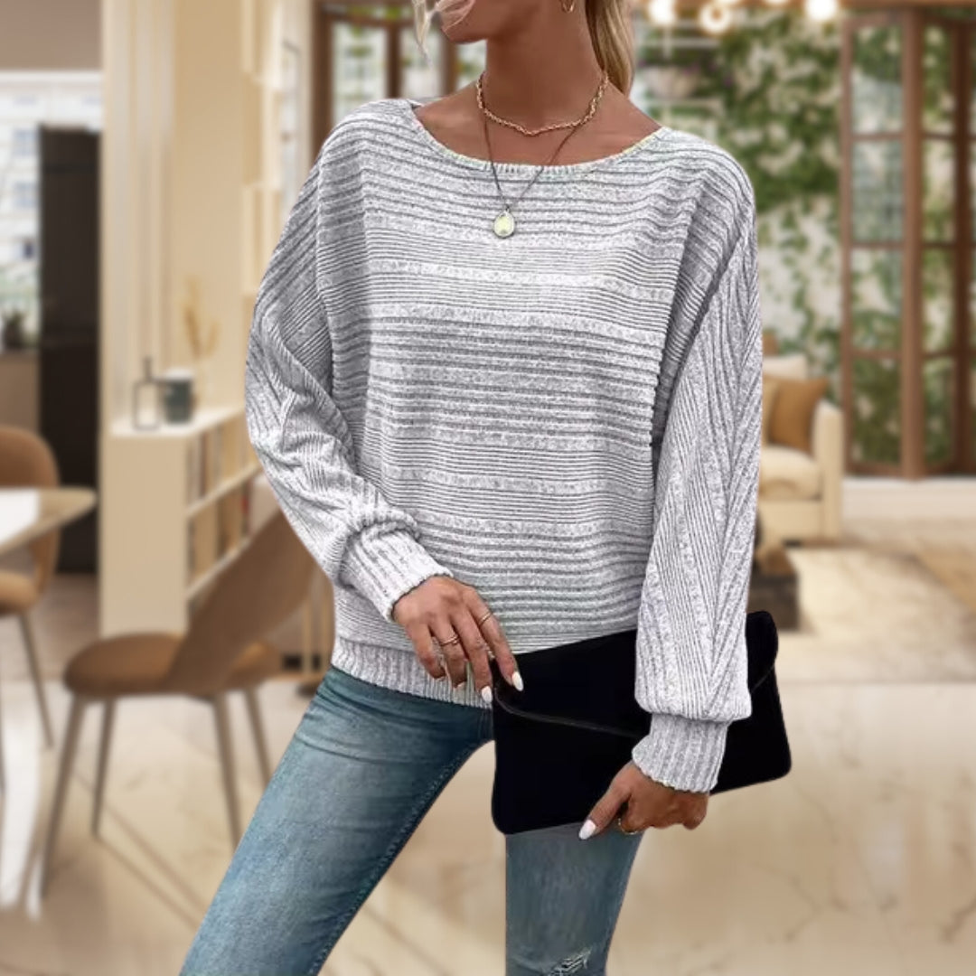 Damen Pullover mit Gestreiftem Muster
