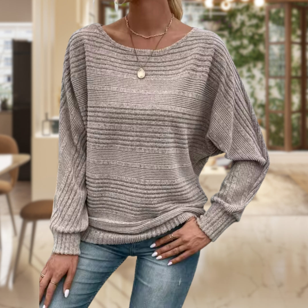 Damen Pullover mit Gestreiftem Muster