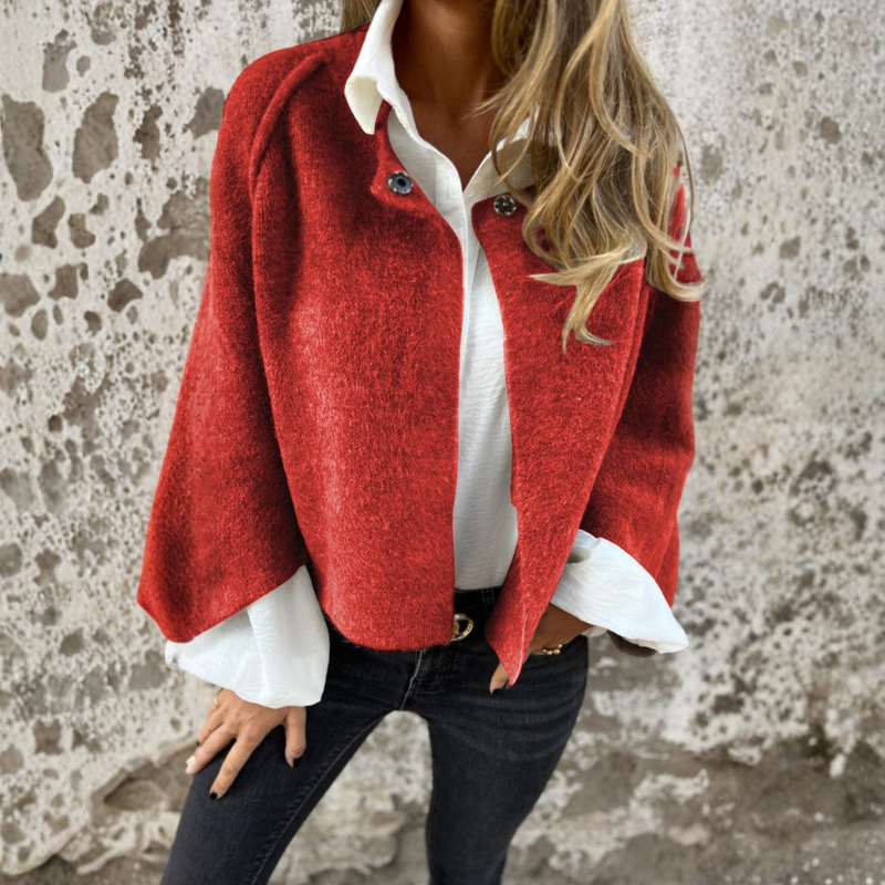 Damen Slim Fit Mantel - Lange Ärmel