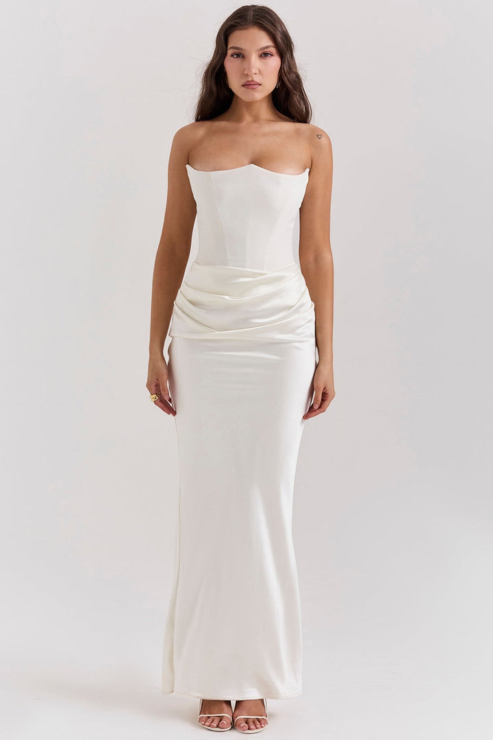 Damen Abendkleid Trägerlos mit Meerjungfrauen-Schnitt – Maxi