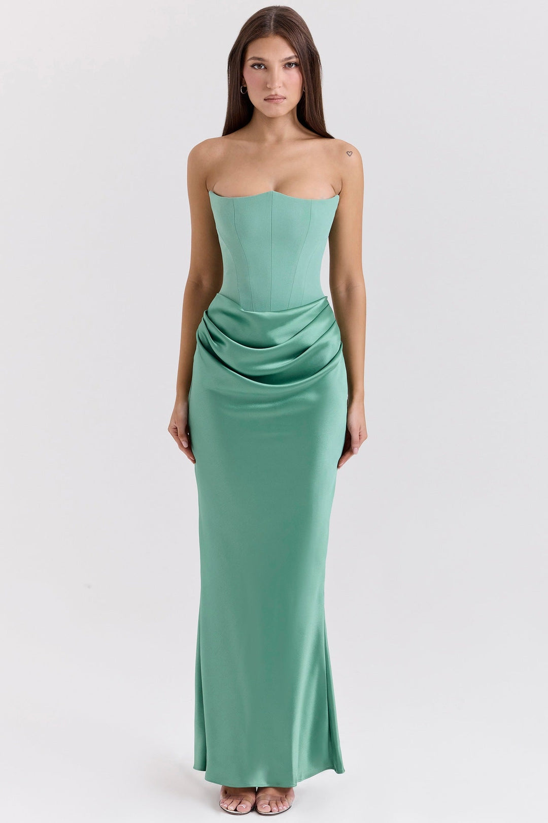Damen Abendkleid Trägerlos mit Meerjungfrauen-Schnitt – Maxi