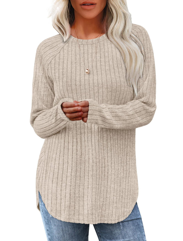 Damen Strickpullover mit Langarm - Gerader Saum