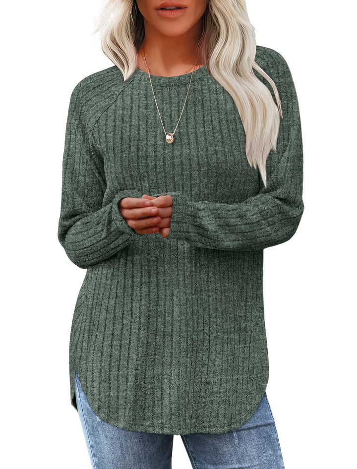 Damen Strickpullover mit Langarm - Gerader Saum