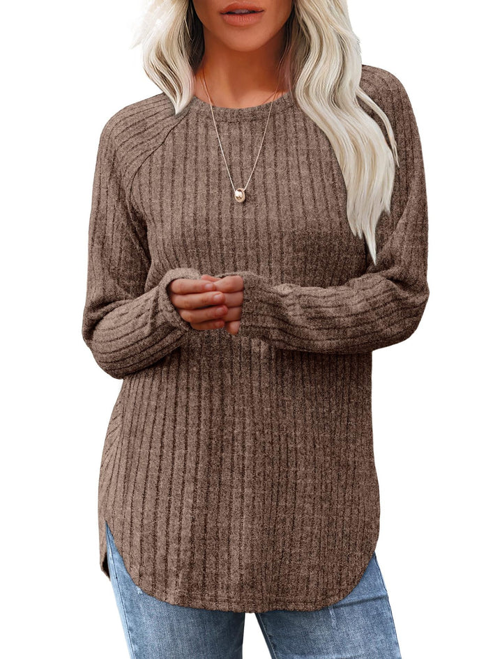 Damen Strickpullover mit Langarm - Gerader Saum
