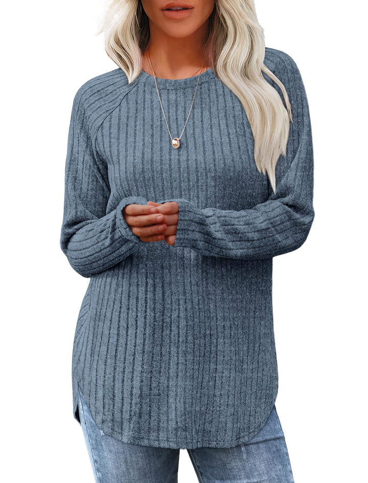 Damen Strickpullover mit Langarm - Gerader Saum