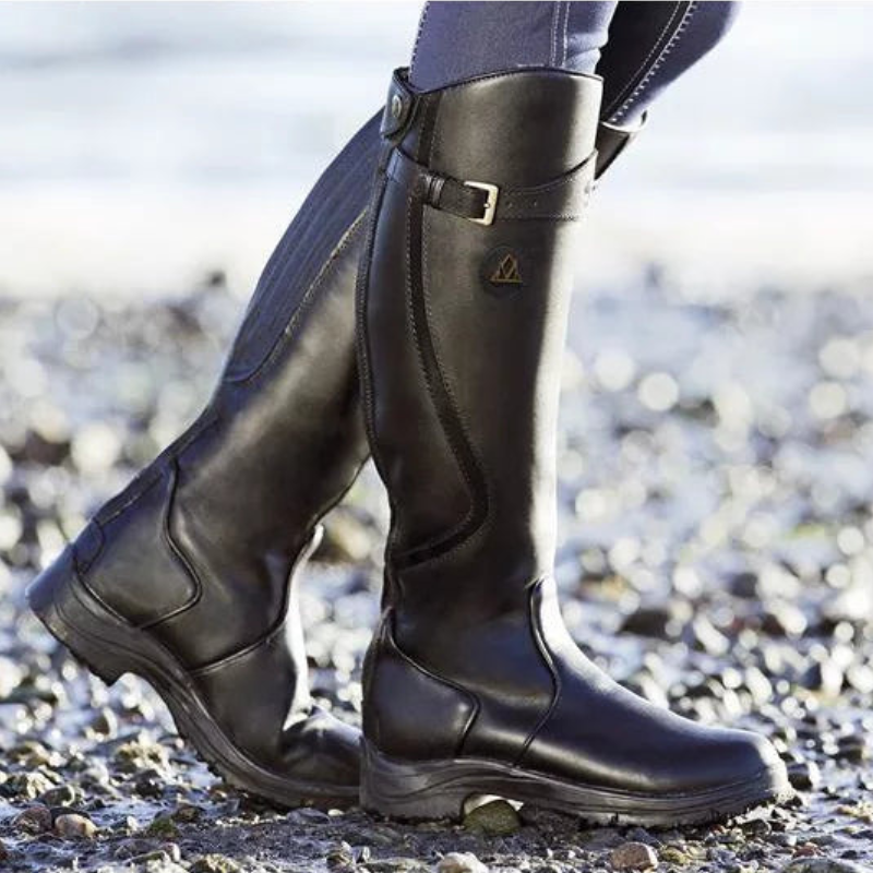 Damen Winter Stiefel mit Schnalle - Kniehohe