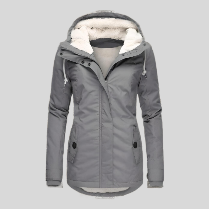 Damen Winterjacke mit Kapuze - Langes Modell