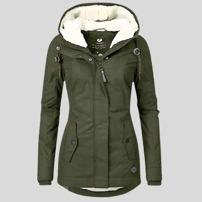 Damen Winterjacke mit Kapuze - Langes Modell