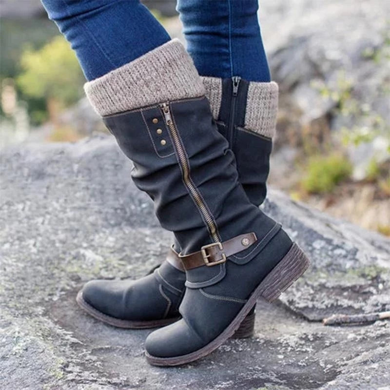 Damen Winterstiefel mit Flachem Absatz