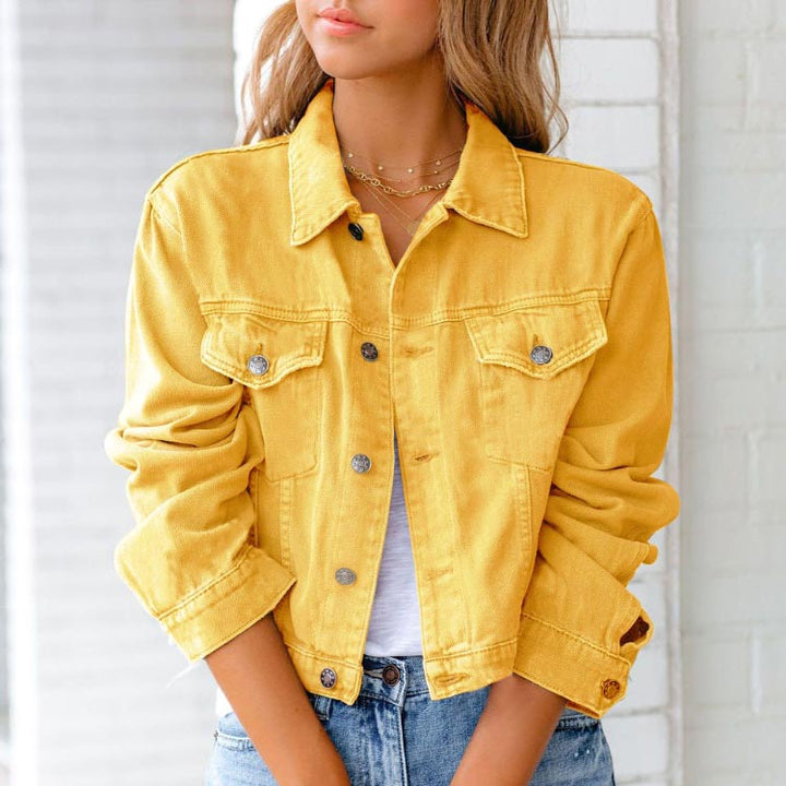LUNA - PASTELLFARBENE JEANSJACKE