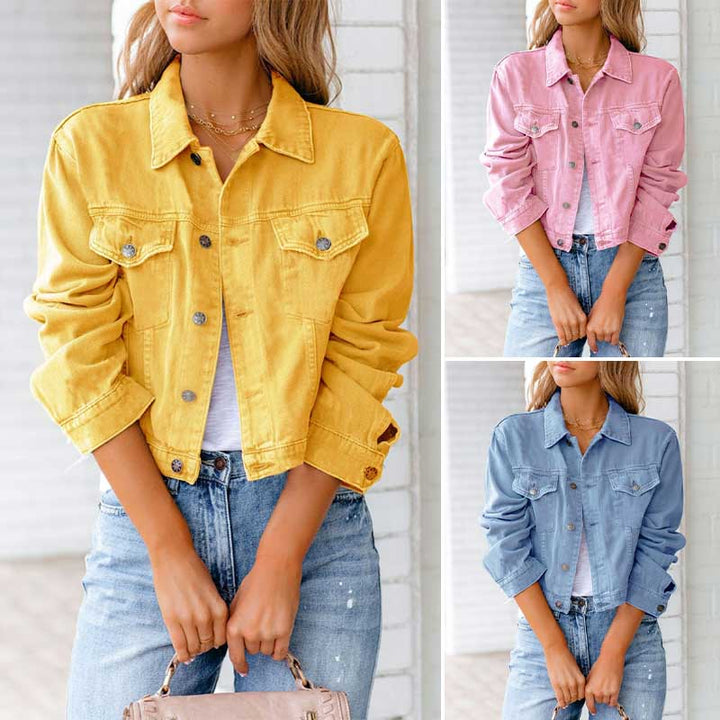LUNA - PASTELLFARBENE JEANSJACKE