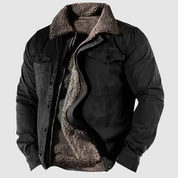 Herren Winterjacke im Klassischen Western-Look – Kurzes Modell