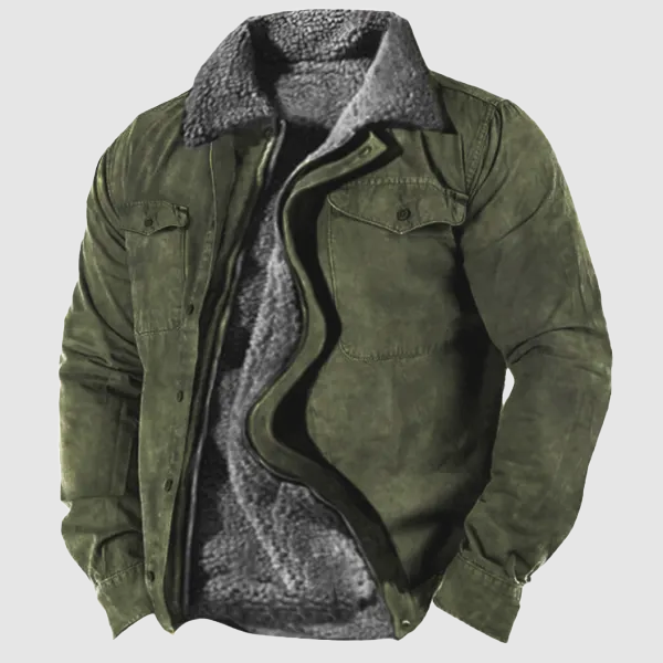 Herren Winterjacke im Klassischen Western-Look – Kurzes Modell