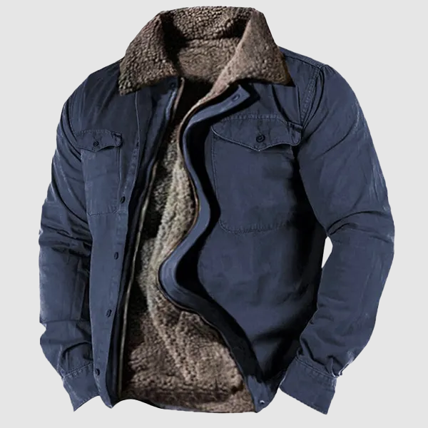 Herren Winterjacke im Klassischen Western-Look – Kurzes Modell