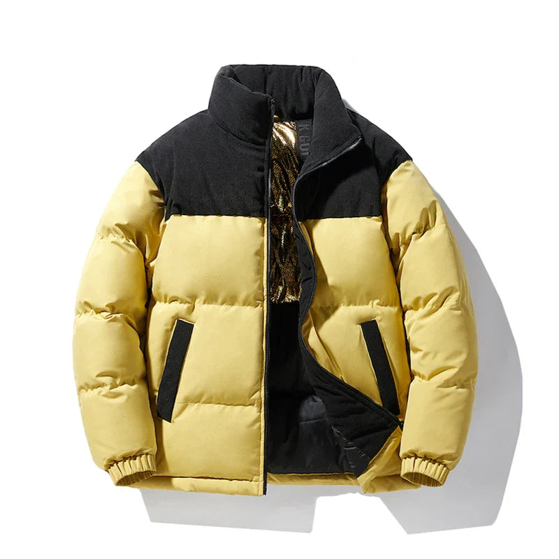 Herren Bomber Winterjacke Zweifarbig  - Kurzes Modell