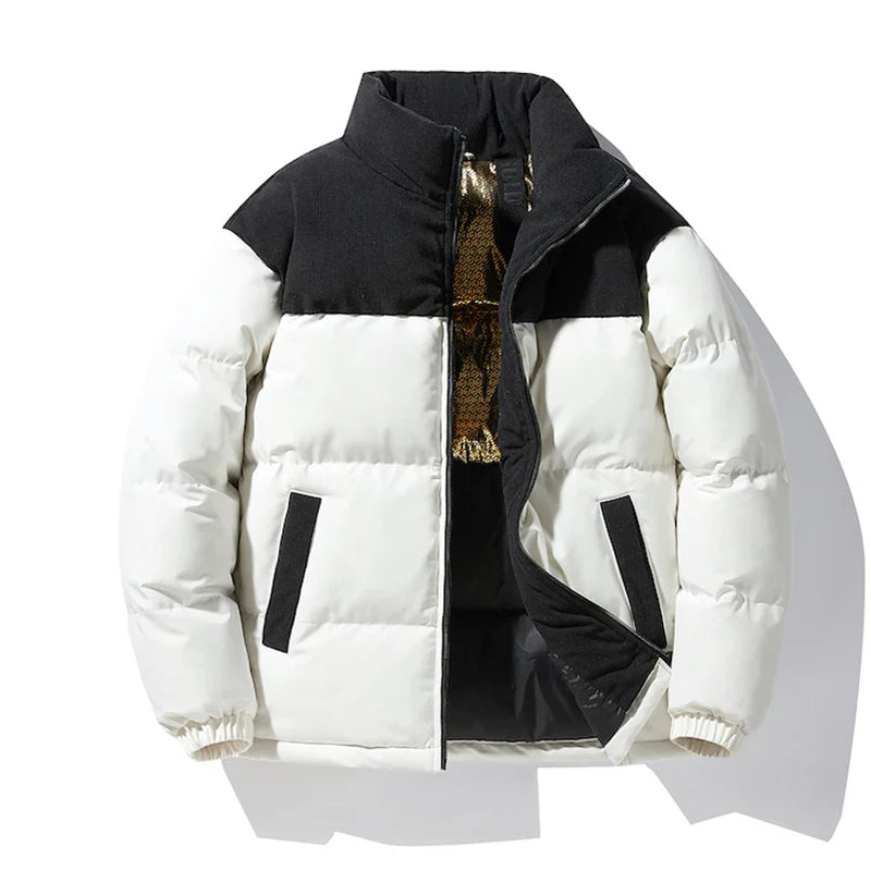 Herren Bomber Winterjacke Zweifarbig  - Kurzes Modell
