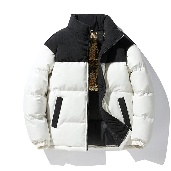 Herren Bomber Winterjacke Zweifarbig  - Kurzes Modell