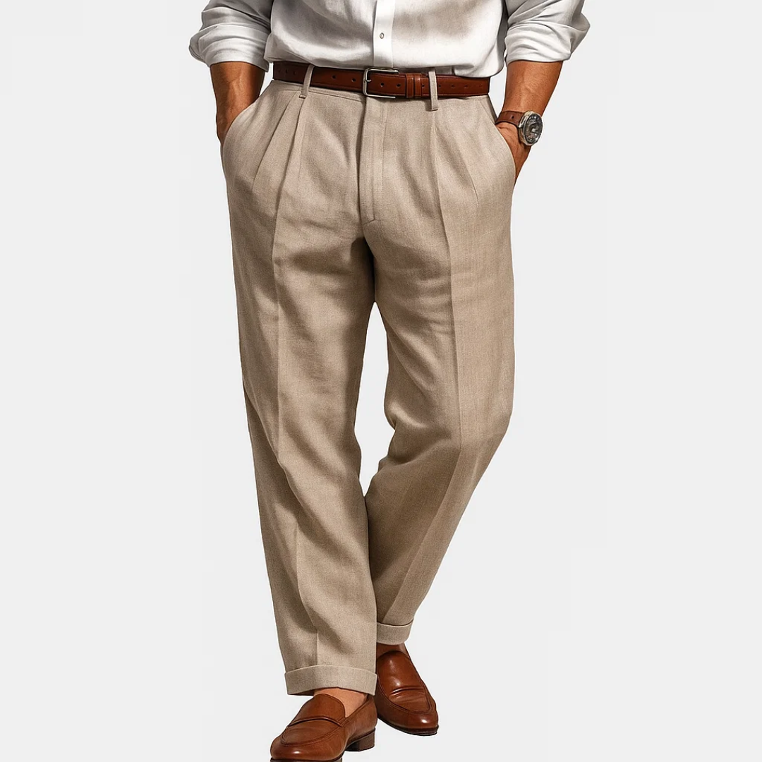 Herren Casual Hose mit geradem Schnitt - Praktische Taschen