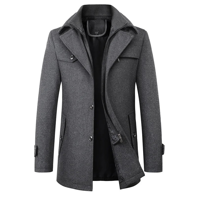 Herren Klassischer Trenchcoat-Look Jacke - Warm