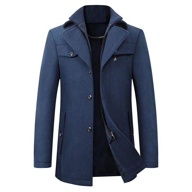 Herren Klassischer Trenchcoat-Look Jacke - Warm