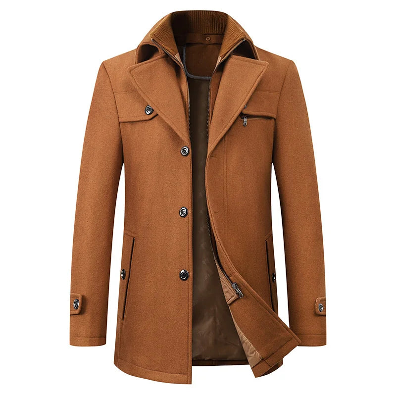 Herren Klassischer Trenchcoat-Look Jacke - Warm