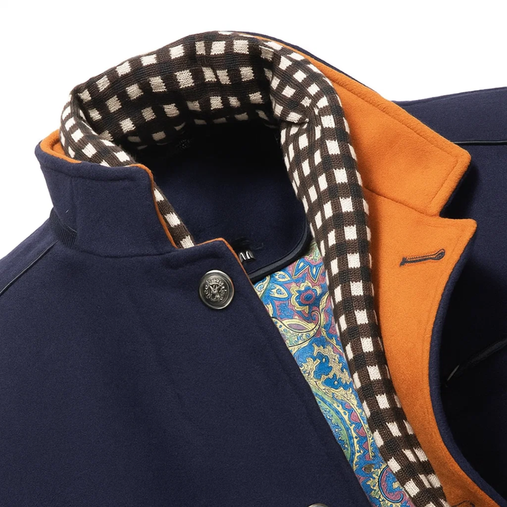 Herren Gefütterter Wintermantel mit Hohem Kragen – Langes Modell